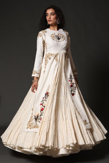 Rohit Bal Matka Silk Embroidered Anarkali Set 