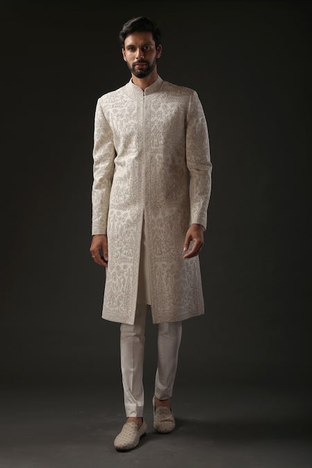 Rohit Bal Matka Silk Embroidered Sherwani 