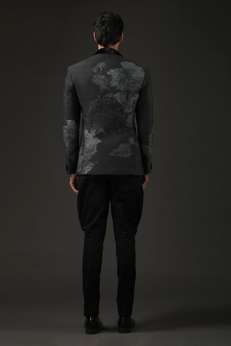 Rohit Bal Chanderi Silk Quilted Tuxedo 