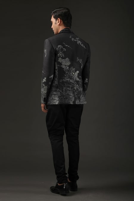 Rohit Bal Chanderi Silk Quilted Tuxedo 