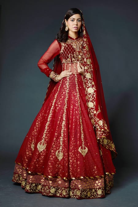 Rohit Bal Embroidered Anarkali Lehenga Set 