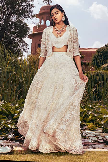 Ridhima Bhasin Embroidered Jacket Lehenga Set 