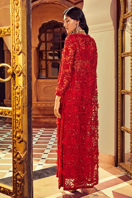 Ridhima Bhasin Embellished Jacket With Cowl Pant Set 