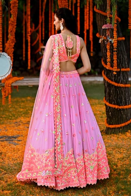 Rajbinder Chahal Embroidered Bridal Lehenga Set 