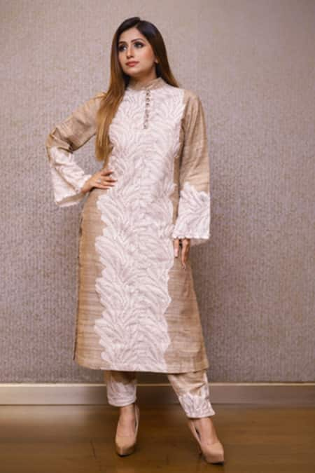 Rina Dhaka Organic Handloom Cotton Kurta & Pant Set 