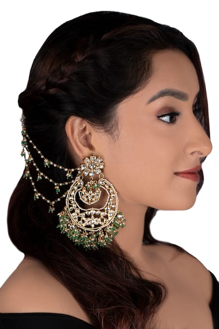 Riana Jewellery Floral Stone Chandbalis 