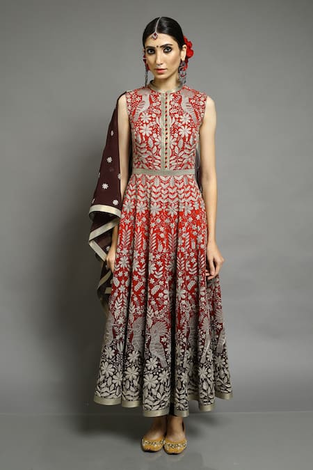 Abhishek Gupta Embroidered Anarkali Set 