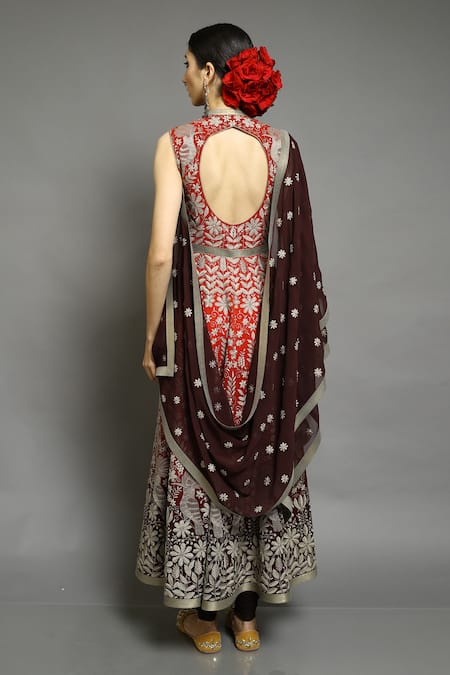 Abhishek Gupta Embroidered Anarkali Set 