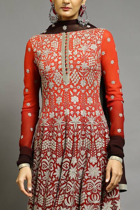 Buy Abhishek Gupta Red Georgette Embroidered Anarkali Set Online at Aza Fashions Buy_Abhishek Gupta_Red Georgette Embroidered Anarkali Set _Online_at_Aza_Fashions