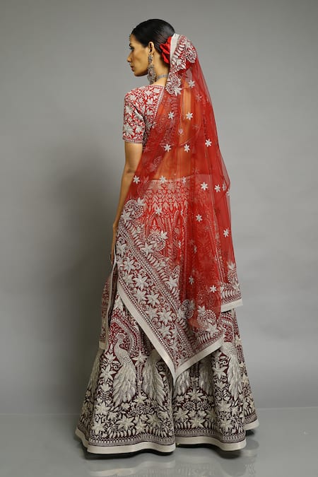 Abhishek Gupta Embroidered Bridal Lehenga Set 