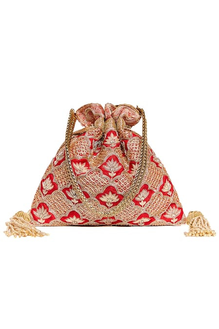 The Pink Potli Royal Summer Embroidered Potli 