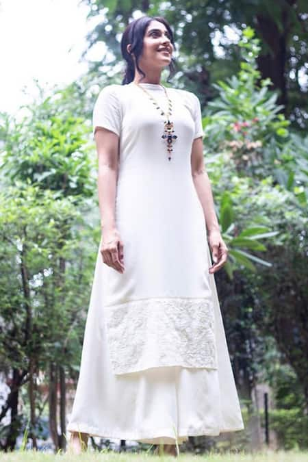 Kanika Sharma Embroidered Kurta Palazzo Set 