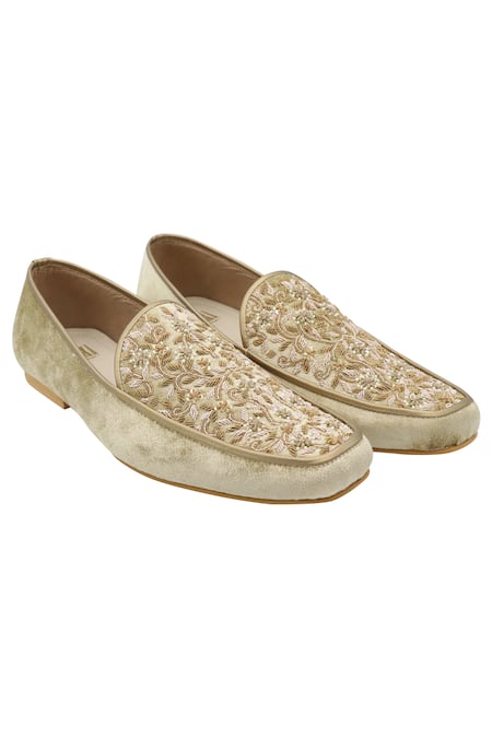 Veruschka by Payal Kothari Embroidered Velvet Loafers 