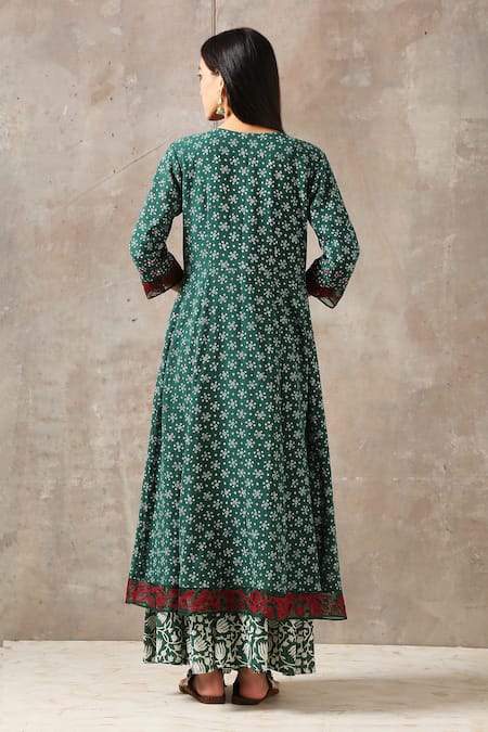 Rekha Agra Bandhani Print Anarkali Set 