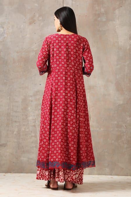 Rekha Agra Bandhani Print Anarkali Set 
