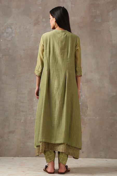 Rekha Agra Handloom Chanderi Kurta Set 