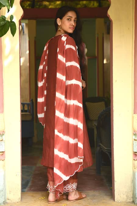 Rekha Agra Handloom Chanderi Kurta Set 