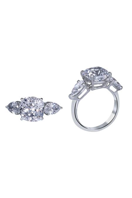 DIOSA PARIS JEWELLERY Silver Plated Swarovski Zirconia Stone Ring Single Pc Online at Aza Fashions DIOSA PARIS JEWELLERY_Silver Plated Swarovski Zirconia Stone Ring Single Pc _Online_at_Aza_Fashions