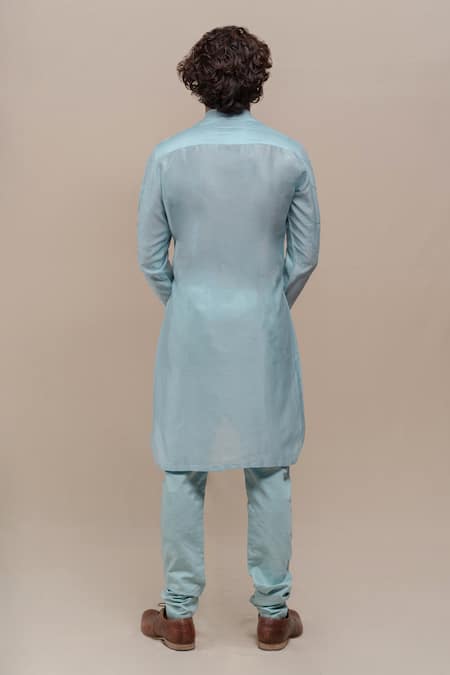 Runit Gupta Chanderi Silk Kurta Set 