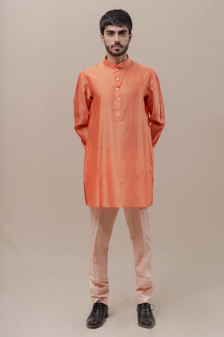 Runit Gupta Chanderi Silk Kurta Set 