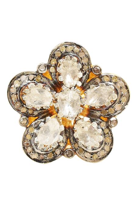 The Alchemy Studio Floral Uncut Diamond Ring 