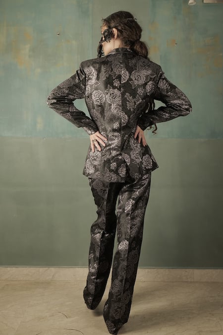 Nidhi Yasha Brocade Woven Blazer & Pant Set 
