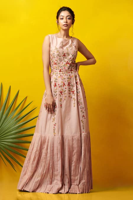 Rishi And Soujit Embroidered Gown 