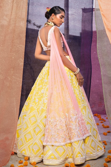 Bask in the brilliance of summer with our Lemon Yellow Tulle Lehenga, a  radiant burst of sunshine that dances with pure joy. This vibrant... |  Instagram