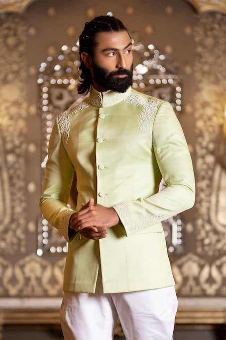 Rohit Kamra Jaipur Linen Silk Bandhgala 