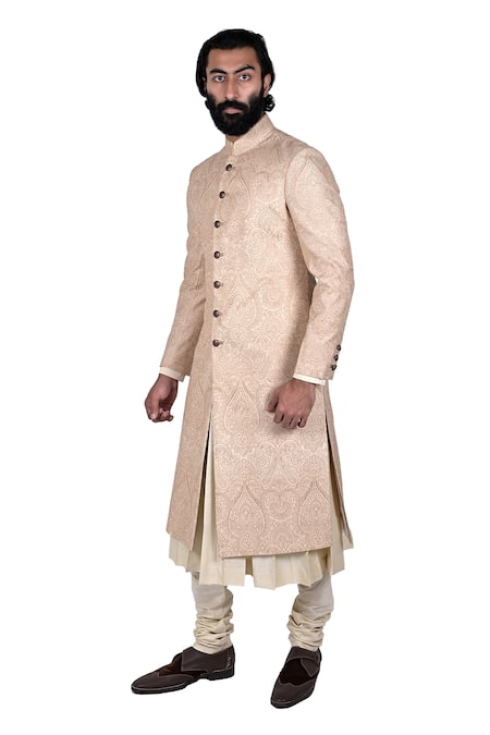 Rohit Kamra Jaipur Silk Brocade Sherwani Set 