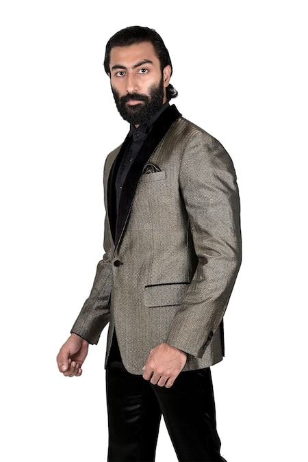 Rohit Kamra Jaipur Silk Brocade Tuxedo  