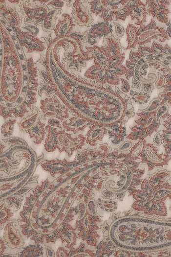 Shingora_Brown Wool Lurex Jacquard Stole _at_Aza_Fashions