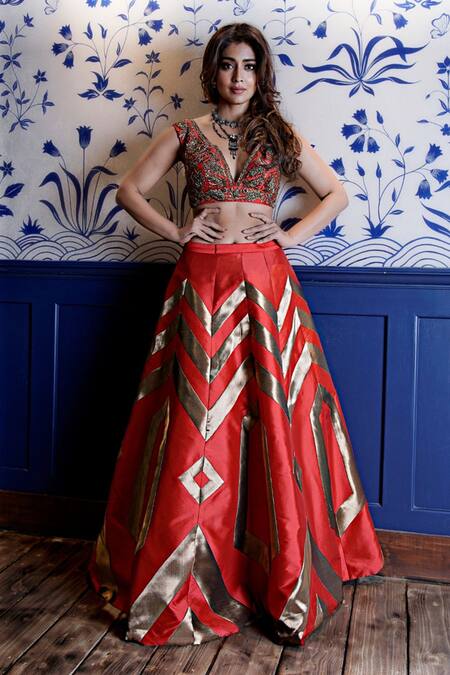 Rajat K Tangri Embroidered Lehenga Set 