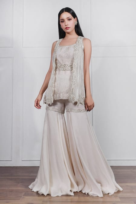 Ritika Mirchandani Embroidered Kurta & Sharara Set 