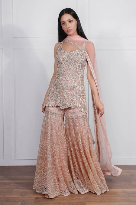 Ritika Mirchandani Embroidered Kurta & Sharara Set	 