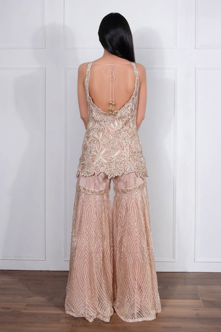 Ritika Mirchandani Embroidered Kurta & Sharara Set	 