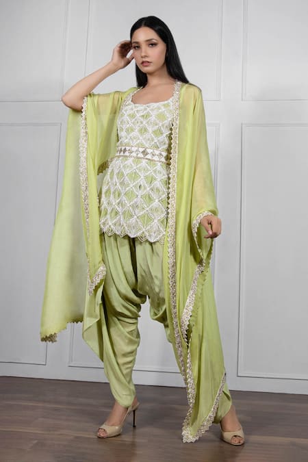 Ritika Mirchandani Embroidered Kurta & Dhoti Pant Set 