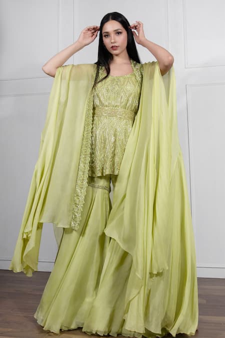 Ritika Mirchandani Embroidered Kurta & Sharara Set 