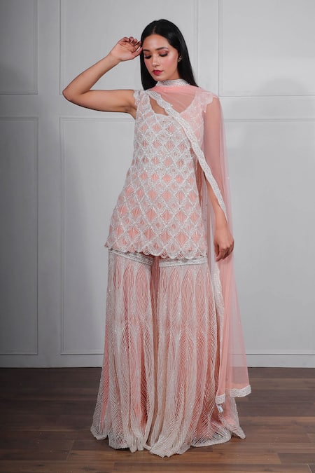 Ritika Mirchandani Embroidered Kurta & Sharara Set 