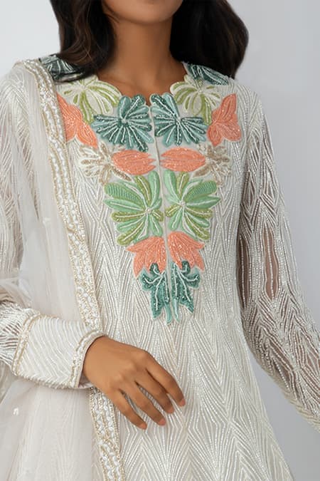 Ritika Mirchandani Embroidered Kurta Sharara Set 
