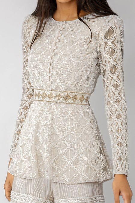 Ritika Mirchandani Embroidered Kurta & Sharara Set 