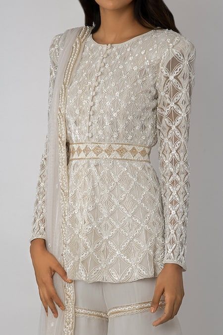 Ritika Mirchandani Embroidered Kurta Sharara Set 