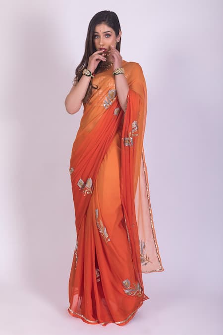 Ruar India Ombre Saree With Blouse  