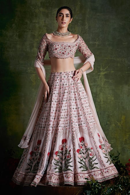 Ridhi Mehra Net Embroidered Bridal Lehenga Set 