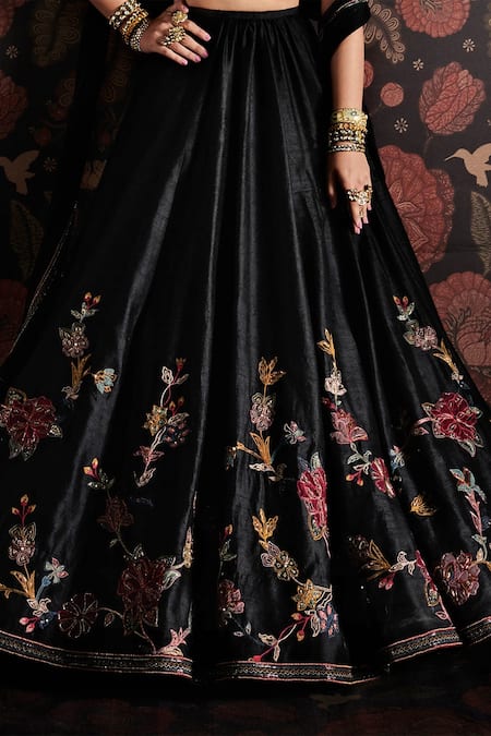 Black Lehenga Sari, Saree for sale | eBay