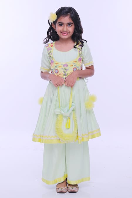 Ranikidswear Embroidered Anarkali Set 