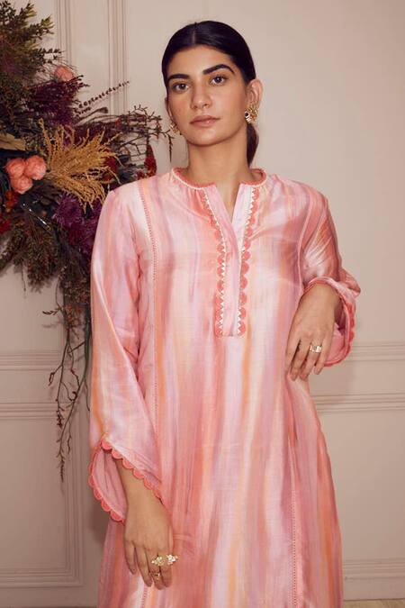 Shop Ridhi Mehra Purple Silk Embroidery Gota Patti And Beads Tionna Kurta & Pant Set Online at Aza Fashions Shop_Ridhi Mehra_Purple Silk Embroidery Gota Patti And Beads Tionna Kurta & Pant Set _Online_at_Aza_Fashions