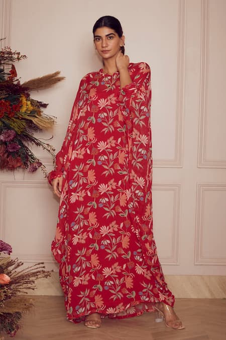 Ridhi Mehra Devora Floral Print Kaftan 