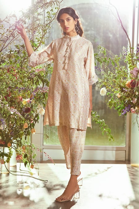 Ridhi Mehra Chanderi Kurta & Pant Set 