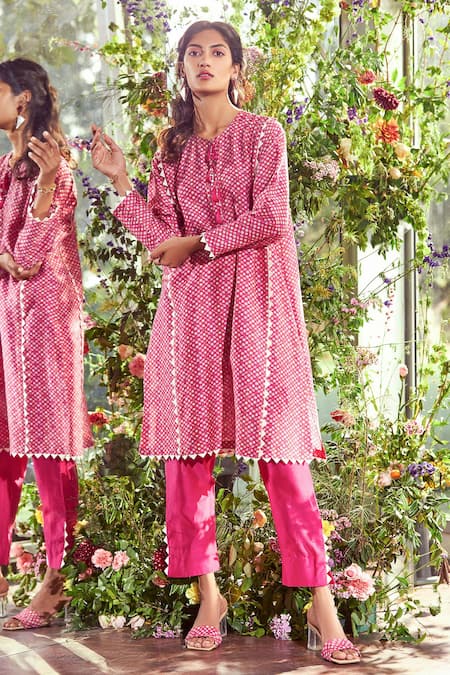 Ridhi Mehra Chanderi Kurta & Pant Set 